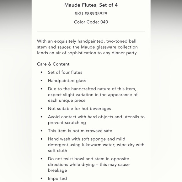 Maude Glass Flutes - Picture 5 of 11